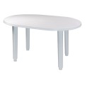 MESA RESINA PLASMIR ALYA OVALADA 130X90 CM. BLANCA