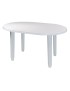 MESA RESINA PLASMIR ALYA OVALADA 130X90 CM. BLANCA