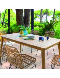 MESA JARDIN TIWI MADERA ACACIA 6 PLAZAS