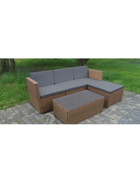 CONJUNTO JARDIN RATAN LANZAROTE III SOFAS Y MESA
