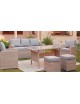 CONJUNTO JARDIN RATAN MADAGASCAR. SOFA, 2 SILLONES, 2 REPOSAPIES Y MESA