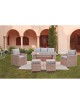 CONJUNTO JARDIN RATAN MADAGASCAR. SOFA, 2 SILLONES, 2 REPOSAPIES Y MESA