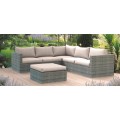 CONJUNTO JARDIN RATAN FIDJI 2 SOFAS DOBLES, MODULO RINCONERO Y MESA REPOSAPIES