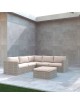 CONJUNTO JARDIN RATAN FIDJI 2 SOFAS DOBLES, MODULO RINCONERO Y MESA REPOSAPIES