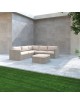 CONJUNTO JARDIN RATAN FIDJI 2 SOFAS DOBLES, MODULO RINCONERO Y MESA REPOSAPIES
