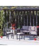 CONJUNTO JARDIN ALUMINIO CÓRCEGA 2 SOFAS, MESA Y 2 TABURETES
