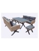 CONJUNTO JARDIN RATAN PASCUA 2 SOFAS, 2 TABURETES Y MESA