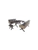 CONJUNTO JARDIN RATAN PASCUA 2 SOFAS, 2 TABURETES Y MESA