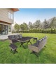 CONJUNTO JARDIN RATAN PASCUA 2 SOFAS, 2 TABURETES Y MESA