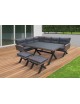 CONJUNTO JARDIN RATAN PASCUA 2 SOFAS, 2 TABURETES Y MESA