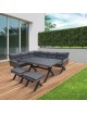 CONJUNTO JARDIN RATAN PASCUA 2 SOFAS, 2 TABURETES Y MESA