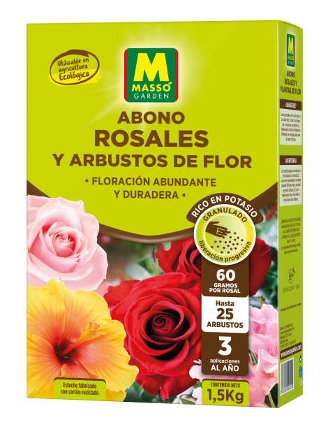 MASSÓ ABONO ROSALES Y PLANTAS DE FLOR ECO 1,5 KG.