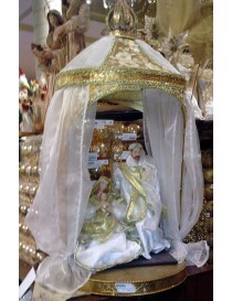 ALTAR NAVIDAD CON NACIMIENTO BEIG ORO