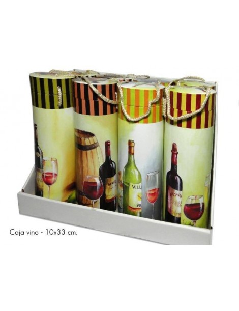 CAJA VINO 10X33 CM. 