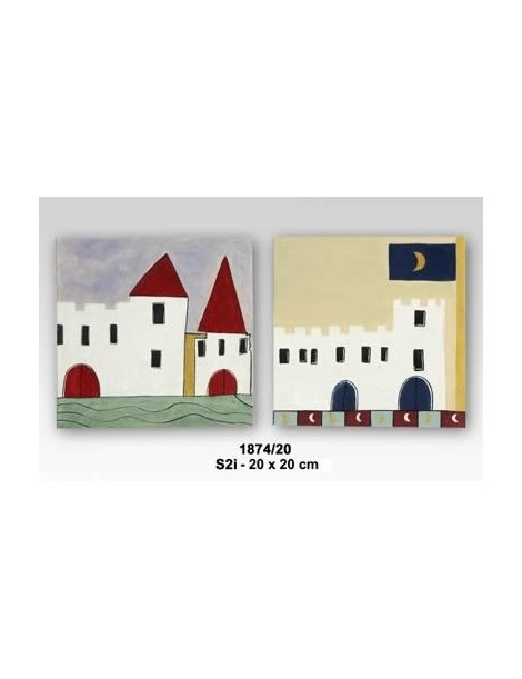 CUADRO INFANTIL 20X20 CASTILLOS