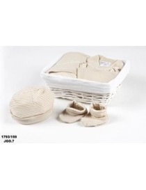 JUEGO BEBE 7 PIEZAS BEIGE