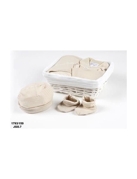 JUEGO 7 PIEZAS BEIGE