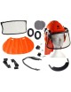 CASCO DE PROTECCION CON AURICULARES Y VISOR