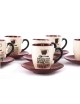 CAFE SET 6 CERAMICA 200 CC BIGOTE