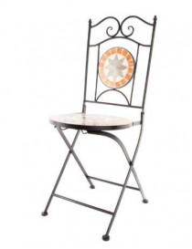 SILLA METAL CERAMICA CIRCULO METAL 