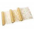 ROLLO ORGANZA ORO 3 DECORADOS 30 CM. X 5 METROS