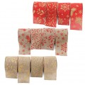 CINTA MALLA LINO ORO ROJO DECO 6 CM. X 3 METROS