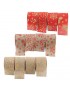 CINTA MALLA LINO ORO ROJO DECO 6 CM. X 3 METROS