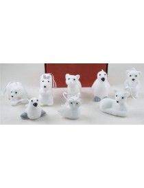 COLGANTE NAVIDAD ANIMAL NIEVE 12 CM. 