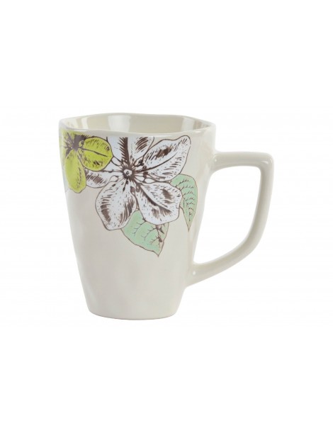 MUG GRES HOJAS 280 ML. 