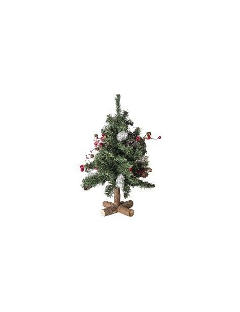 PINO NAVIDAD 60 CM. BASE MADERA