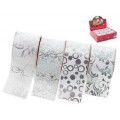 CINTA TUBULAR DECO PLATA 6 CM. X 3 METROS