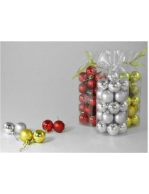 SET 25 BOLAS NAVIDAD EN BOLSA CON LAZO 4
