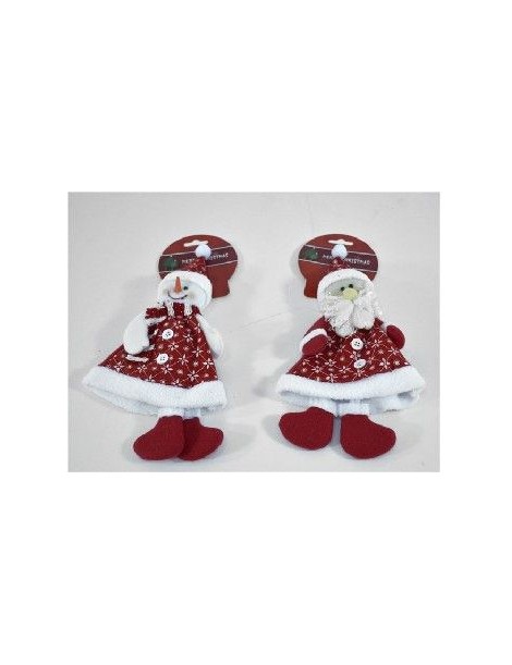 MUÑECO NAVIDAD TELA COLGANTE 
